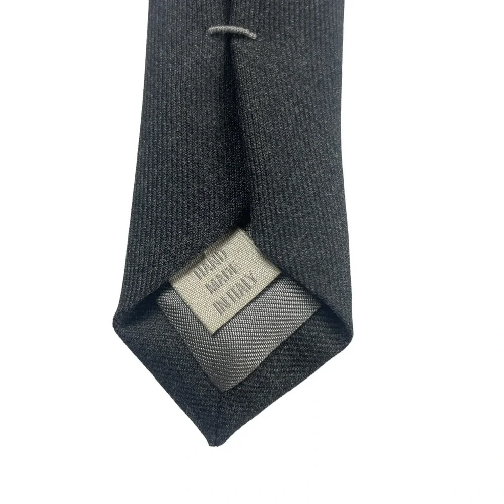 JOSEPH Melange Gray Pure Wool Handmade Skinny 2 Inch Tie W6/545/570001/210 NWT